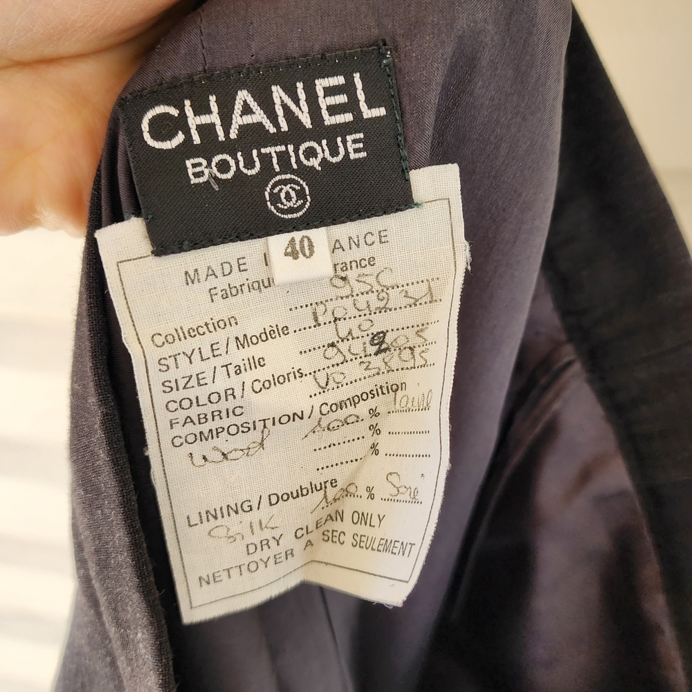 Chanel 100% wool wide leg pants - Picture 5 of 14